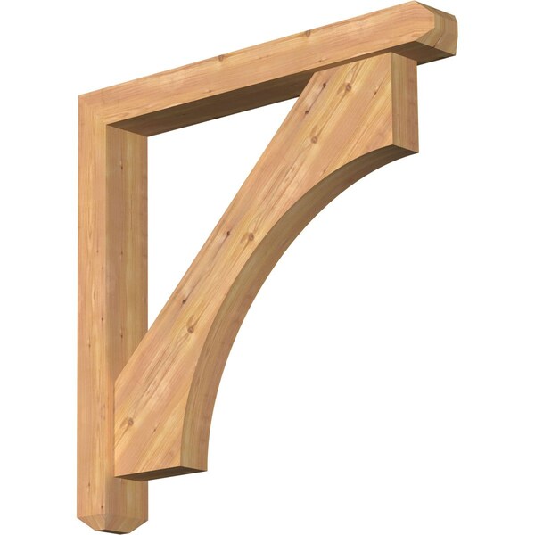 Ekena Millwork Westlake Craftsman Smooth Bracket w/ Offset Brace, Western Red Cedar, 5 1/2"W x 40"D x 40"H BKT0604X40X40WTL04SWR - main